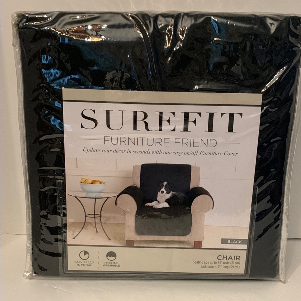 Sure Fit Black Accent Furniture Cover